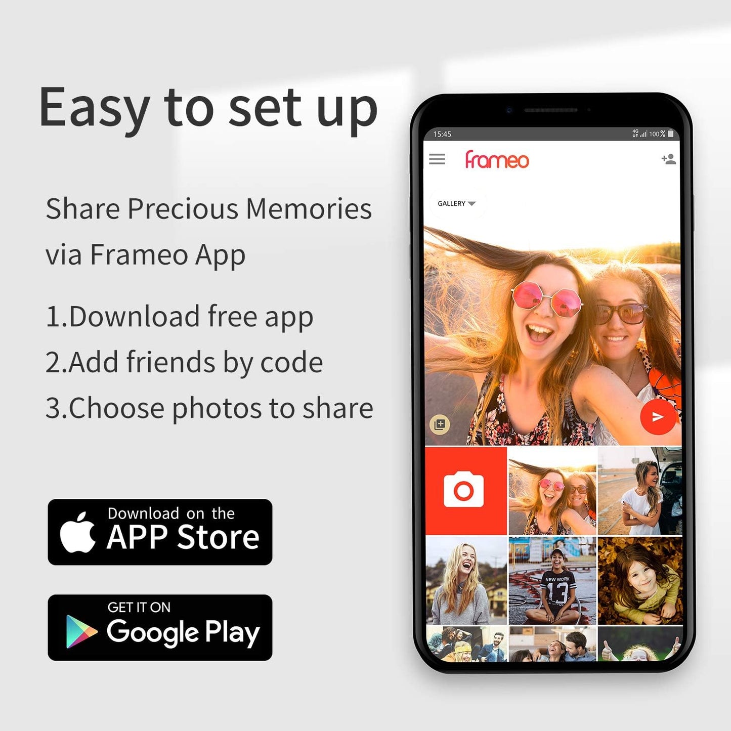 ULTIMAXX 10.1 DIGITAL PHOTO FRAME, w/ 64GB, WIFI, 160,000 PICS Powered by Frameo
