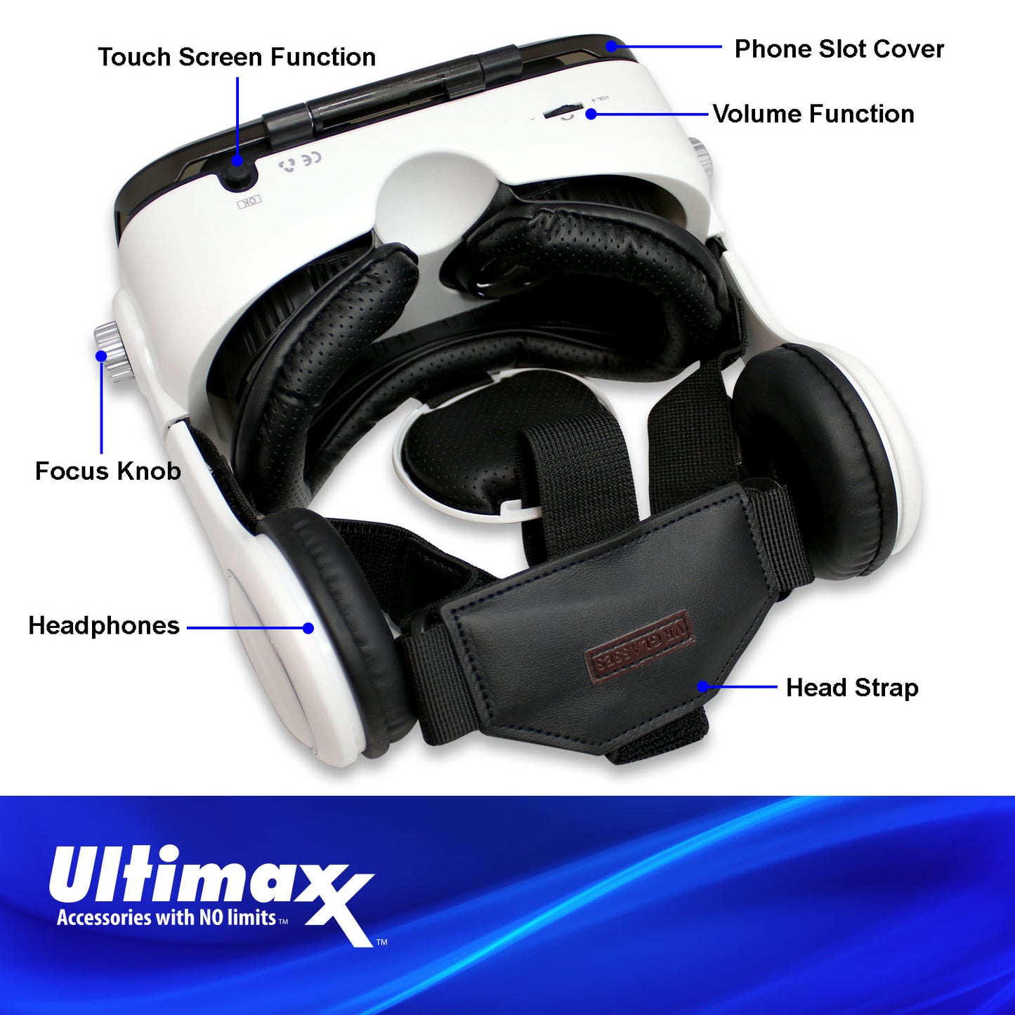 ULTIMAXX VIRTUAL REALITY GLASSES WITH HEAD PHONE