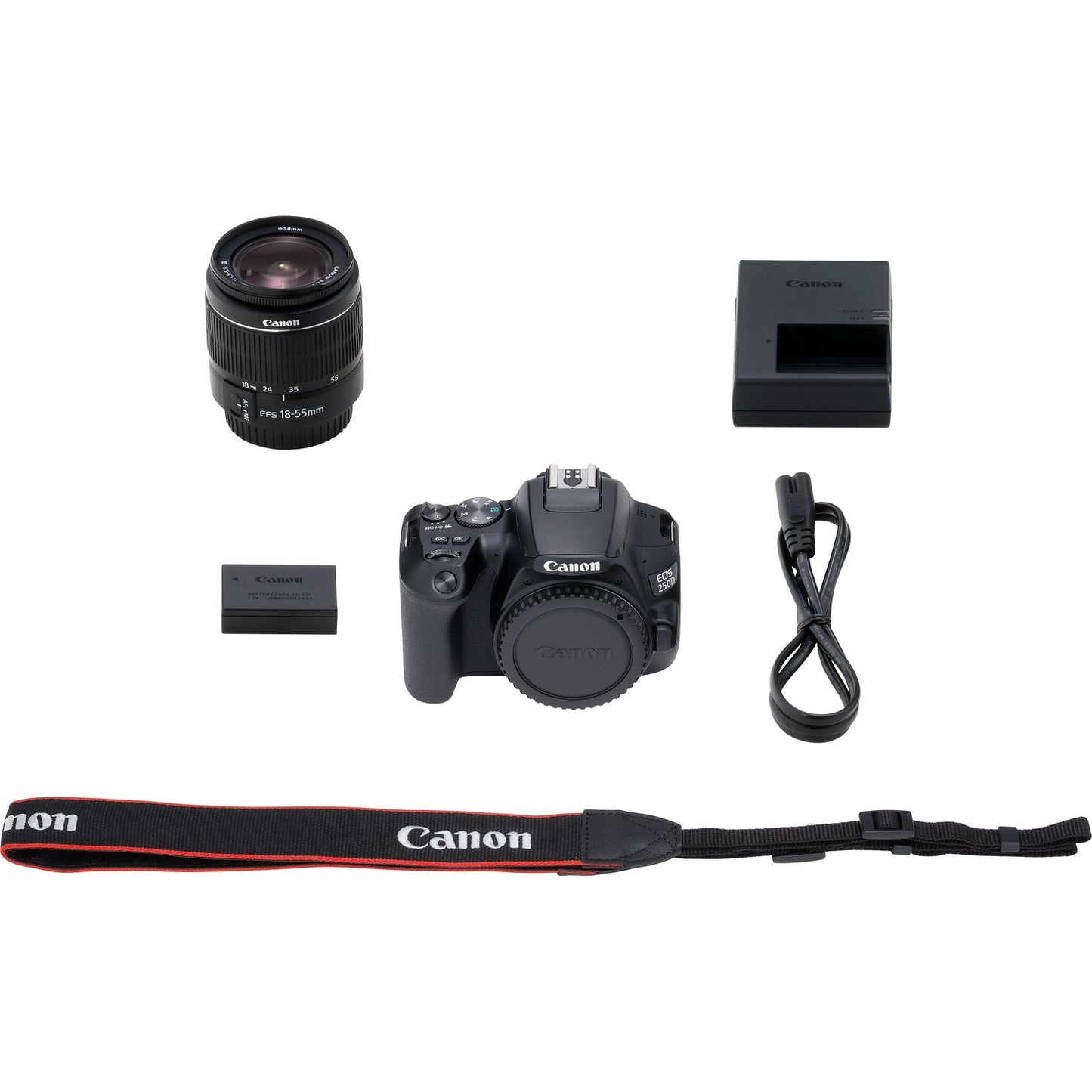 Canon EOS 250D Black + EF-S 18-55mm f/3.5-5.6 III Lens