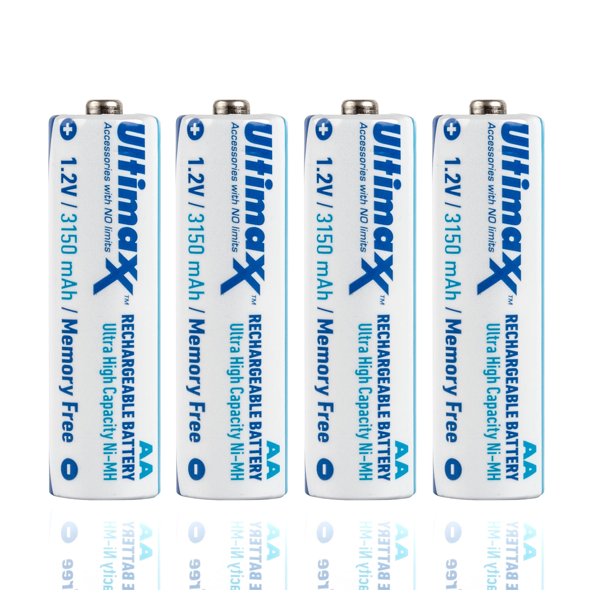 Ultimaxx 4AA NIMH Rechargeable Batteries 3150 mah
