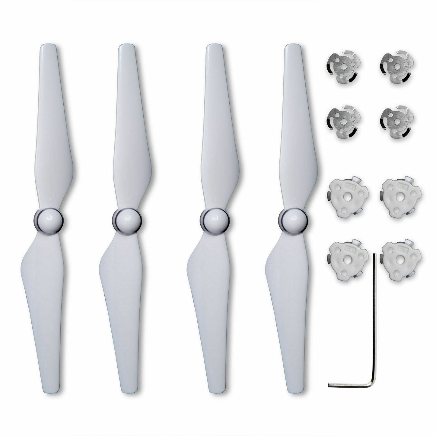 ULTIMAXX Phantom 4 9450 Quick Release Nylon Propeller Prop, With Install Kit, White