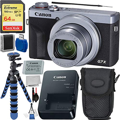 Canon PowerShot G7 X Mark III Digital Camera (Silver #3638C001) with Basic Starter Bundle