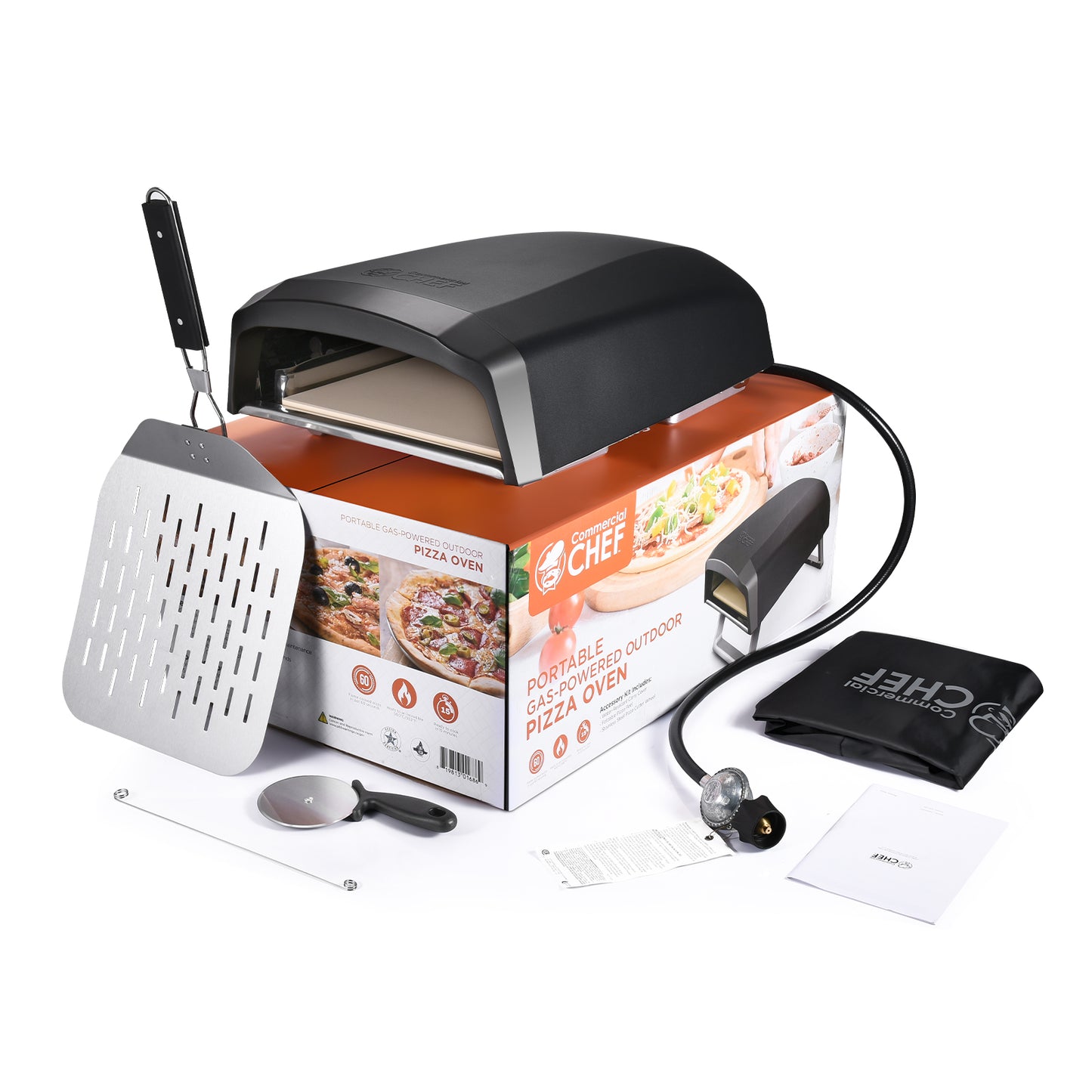 Commercial Chef Portable Outdoor Pizza Oven Bundle
