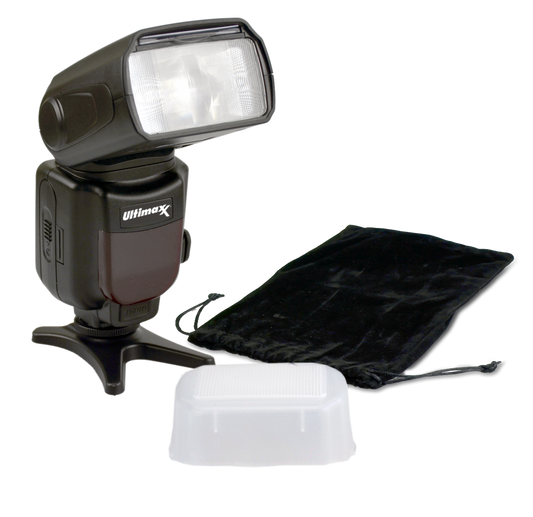 Ultimaxx Auto Flash w/ LCD Display, Slave Mode, Carry Pouch