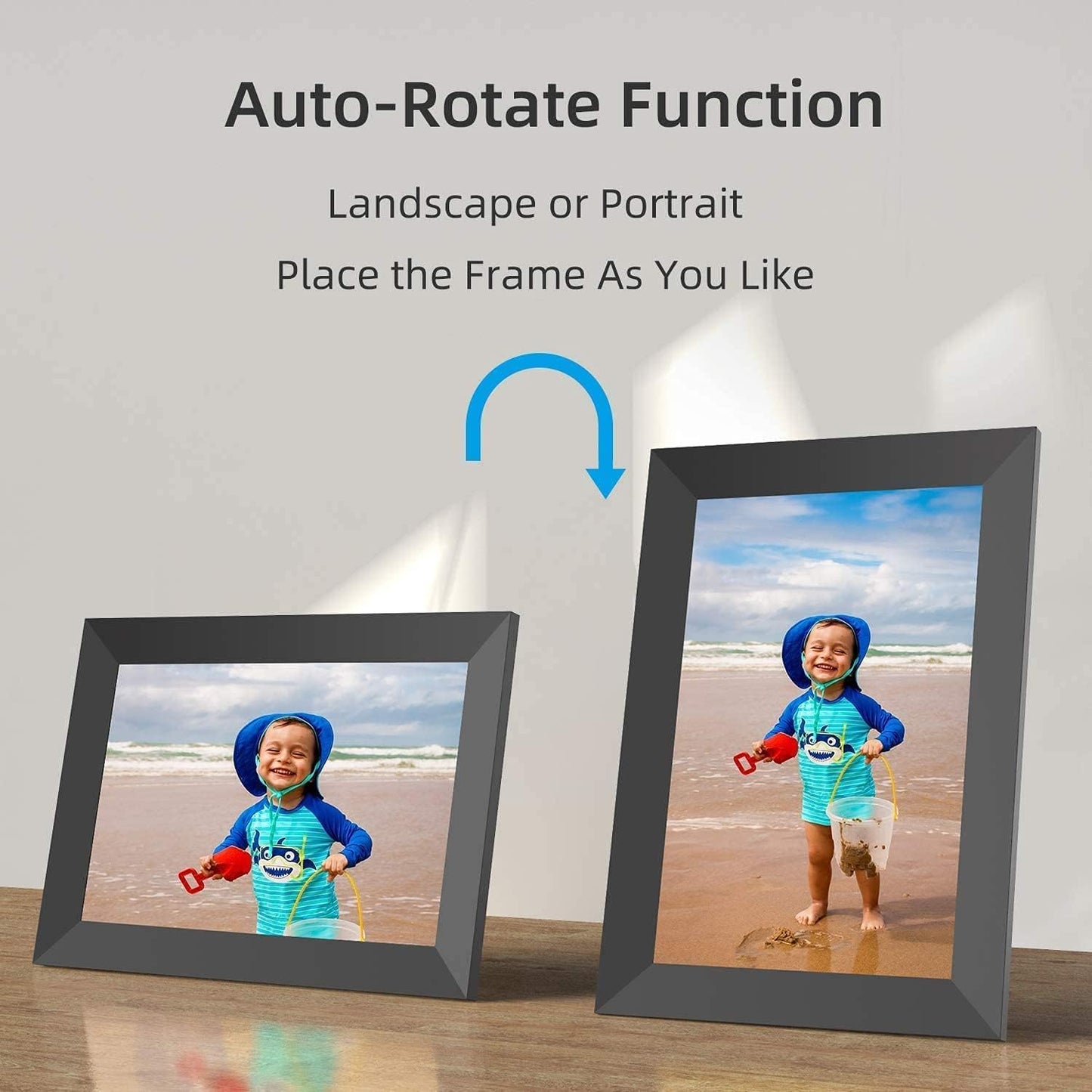 ULTIMAXX 10.1 DIGITAL PHOTO FRAME, w/ 64GB, WIFI, 160,000 PICS Powered by Frameo