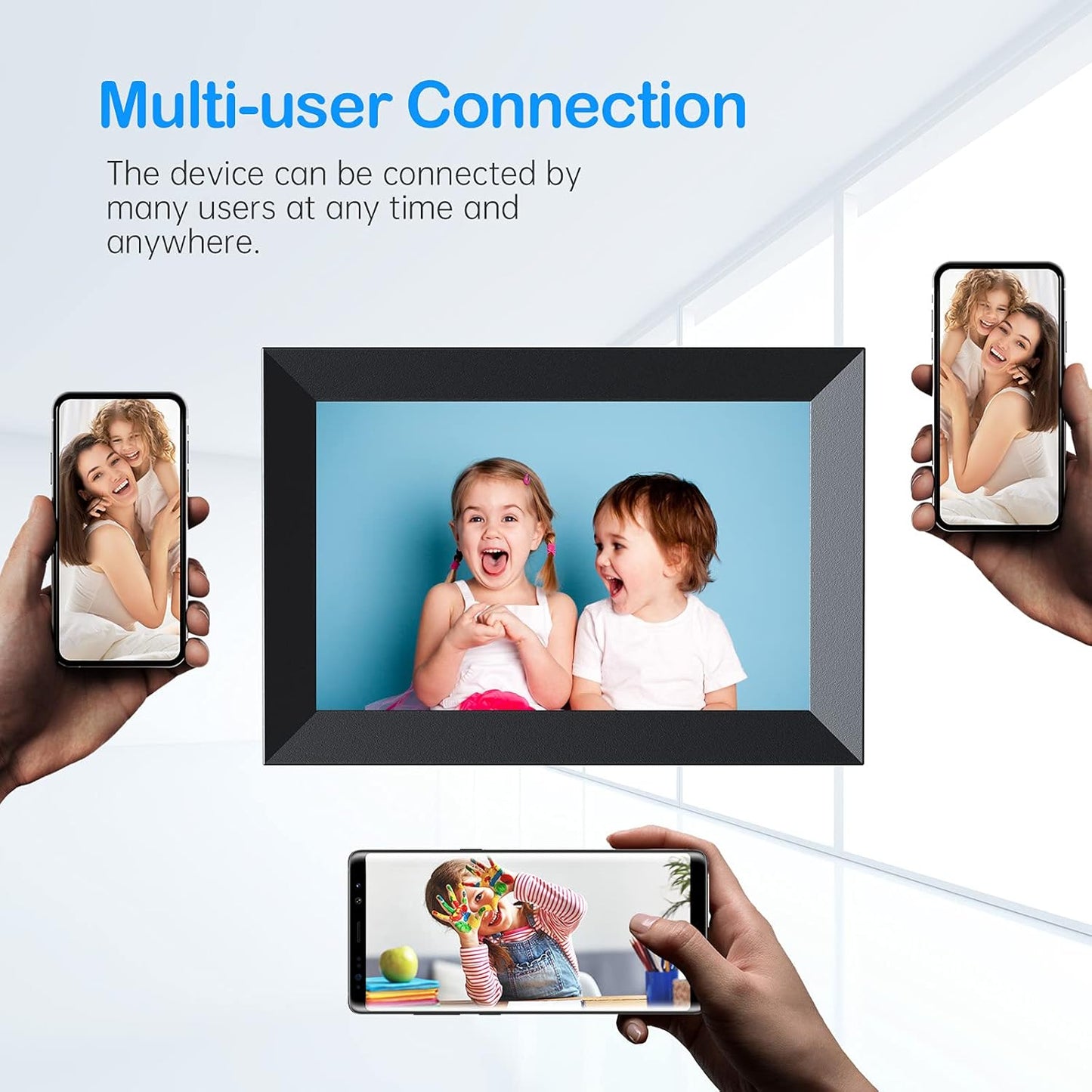 ULTIMAXX 10.1 DIGITAL PHOTO FRAME, w/ 64GB, WIFI, 160,000 PICS Powered by Frameo