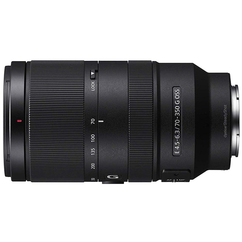 Sony E 70-350mm F4.5-6.3 G OSS Super-Telephoto Lens Bundle with Lexar Professional SDHC/SDXC 1667x UHS-II 128GB Memory Card