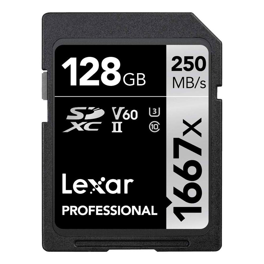 Sony E 70-350mm F4.5-6.3 G OSS Super-Telephoto Lens Bundle with Lexar Professional SDHC/SDXC 1667x UHS-II 128GB Memory Card