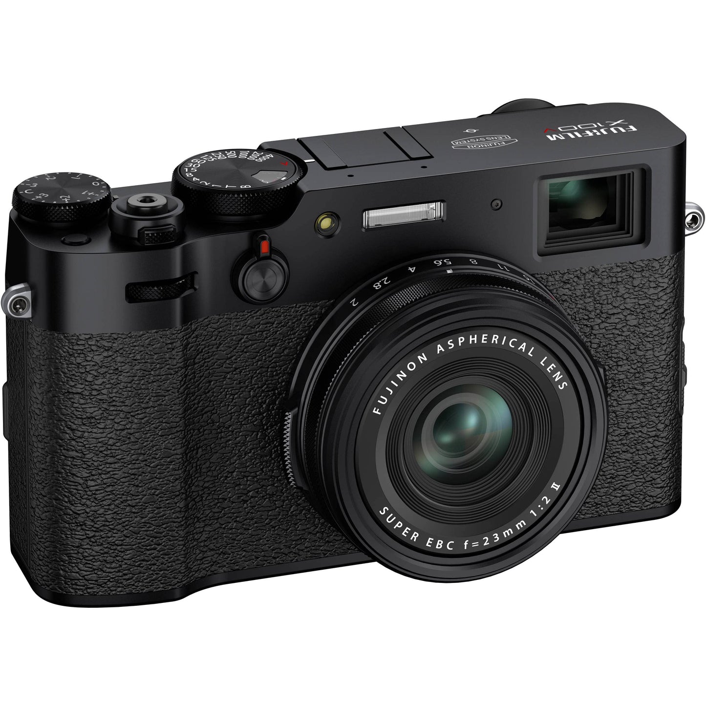 FUJIFILM X100V Digital Camera (Black) with Advanced Accessory Bundle: SanDisk 64GB Ultra SDXC, Portable Mini Metal Camera Dolly, Spare Battery & Much More (23pc Bundle)