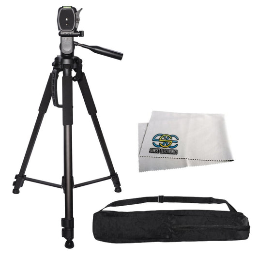 Professional PRO 70 Tripod 3-Way Panhead Tilt Motion with Two Built in Bubble Leveling with Deluxe Carrying Case for Canon Digital SLR Cameras