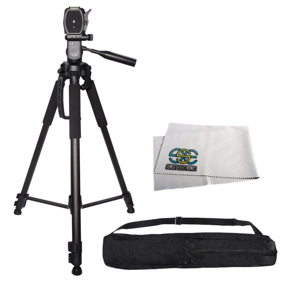 Professional PRO 70 Tripod 3-Way Panhead Tilt Motion with Two Built in Bubble Leveling with Deluxe Carrying Case for Canon Digital SLR Cameras
