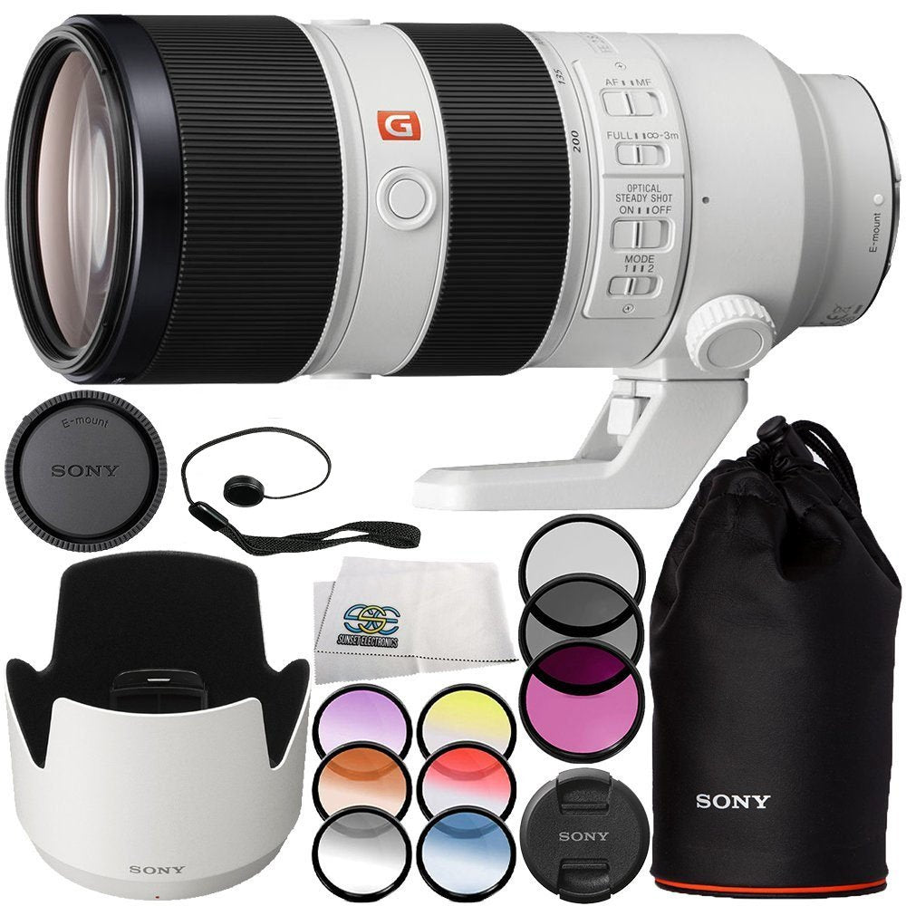 Sony FE 70-200mm f/2.8 GM OSS Lens 11PC Accessory Bundle ? Includes 3PC Filter Kit (UV + CPL + FLD) + 6PC Graduated Filter Kit + Variable Neutral Density Filter (ND2-ND400) + More