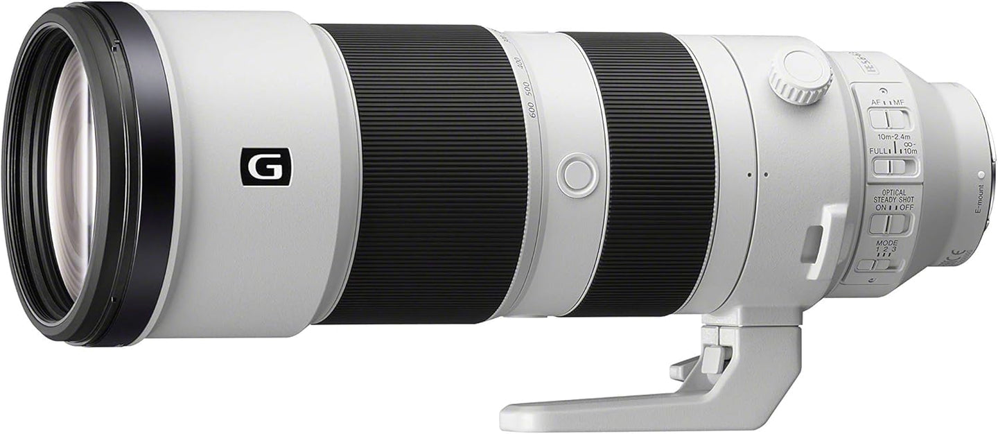 Sony FE 200-600mm f/5.6-6.3 G OSS Lens with Manufacturer Accessories (Front & Rear Lens Caps, Lens Hood, Lens Strap, Tripod Collar, Lens Case) & Deluxe Equipment Maintenance Kit