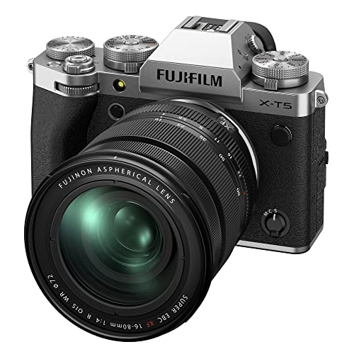 FUJIFILM X-T5 Mirrorless Camera with 16-80mm Lens (Silver)