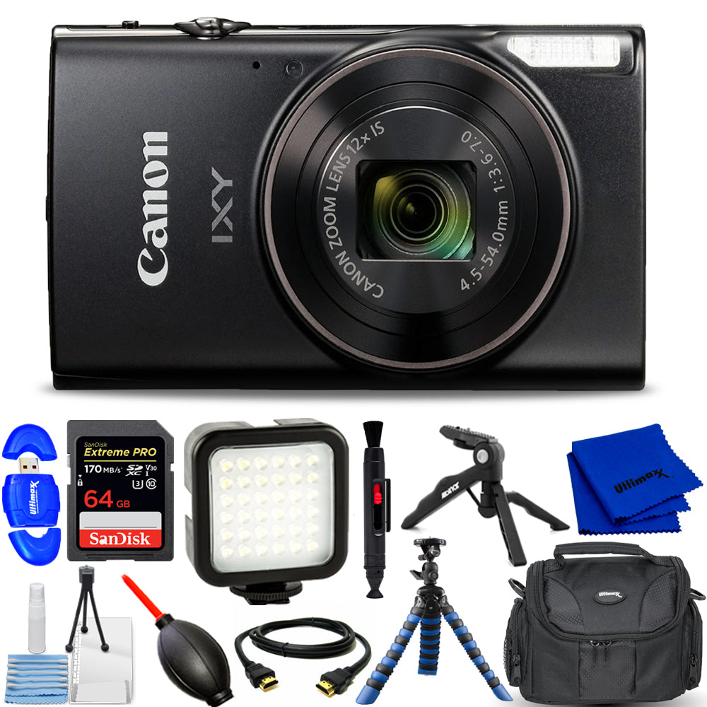 Canon Compact Digital Camera IXY650 (Black) Bundle 2