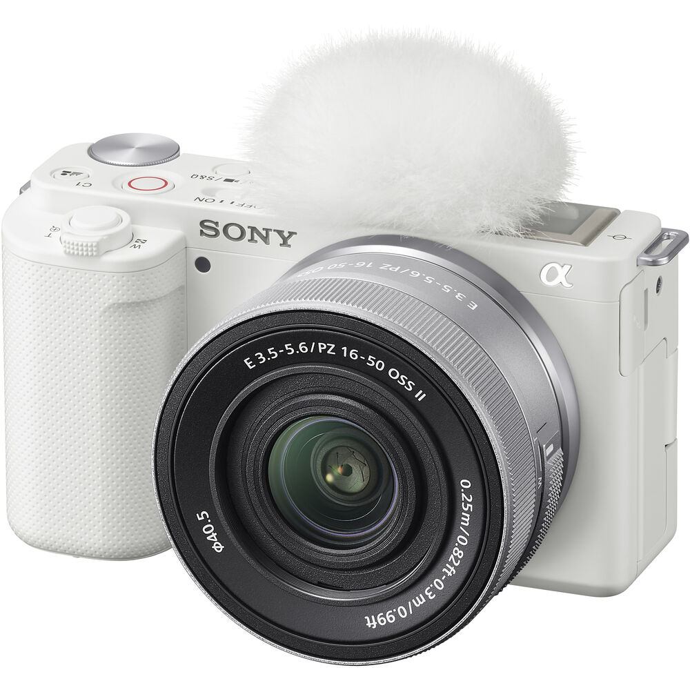 Sony ZV-E10 Mirrorless Camera with 16-50mm II Lens (White)