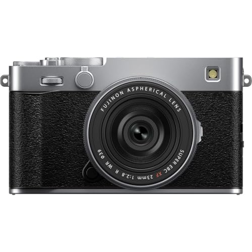 FUJIFILM X-E5 Mirrorless Camera with XF 23mm f/2.8 Lens Bundle, Includes: ProGrade Digital 128GB UHS-II SDXC Memory Card, Spare Battery and More (6 Items) (Silver)