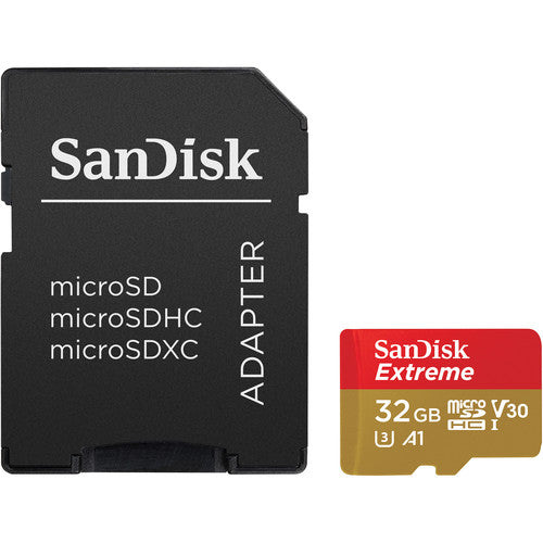 SanDisk Extreme 32GB microSDHC UHS-I Card - SDSQXAF-032G-GN6MA [Newest Version]