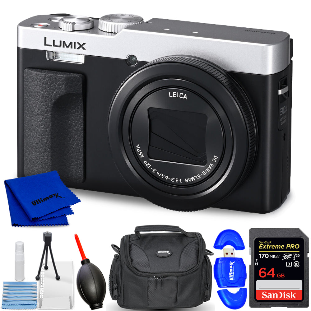 Panasonic TZ99/ZS99 Digital Camera (Silver) Starter Bundle
