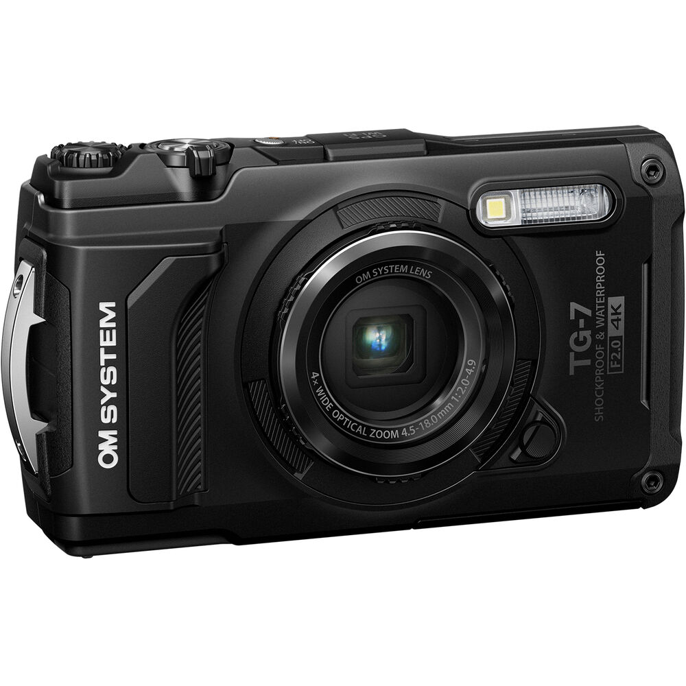 OM SYSTEM Tough TG-7 Digital Camera (Black) Bundle 1