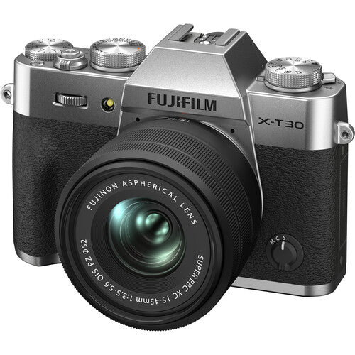 FUJIFILM X-T30 II Mirrorless Camera with XC 15-45mm OIS PZ Lens (Silver) Bundle 1
