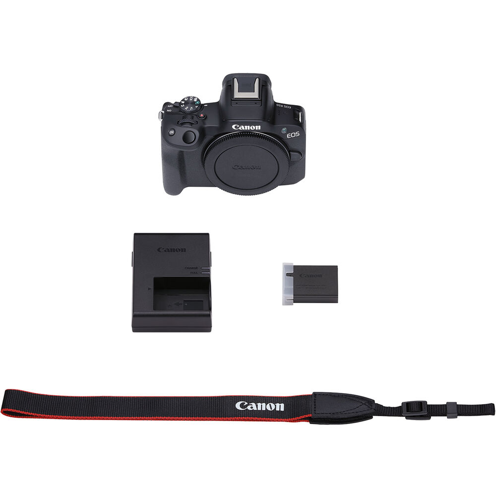 Canon EOS R50 Mirrorless Camera with Cropping Guide Firmware (Black)