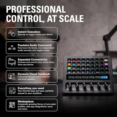 Elgato Stream Deck + XL Control Platform, Dials, Touch Strip