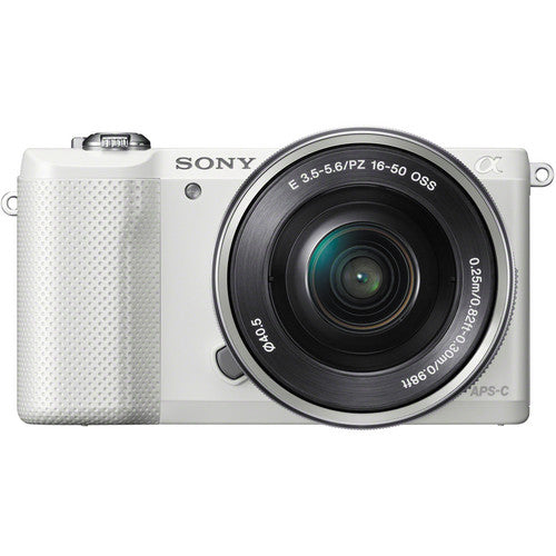 Sony Alpha a5000 20.1 MP Interchangeable Lens Camera with 16-50mm OSS Lens (WHITE)