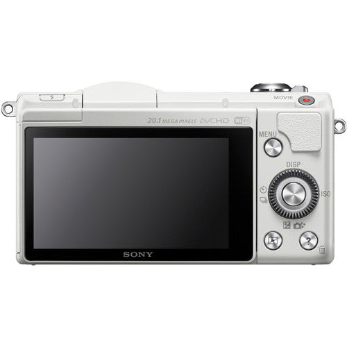 Sony Alpha a5000 20.1 MP Interchangeable Lens Camera with 16-50mm OSS Lens (WHITE)