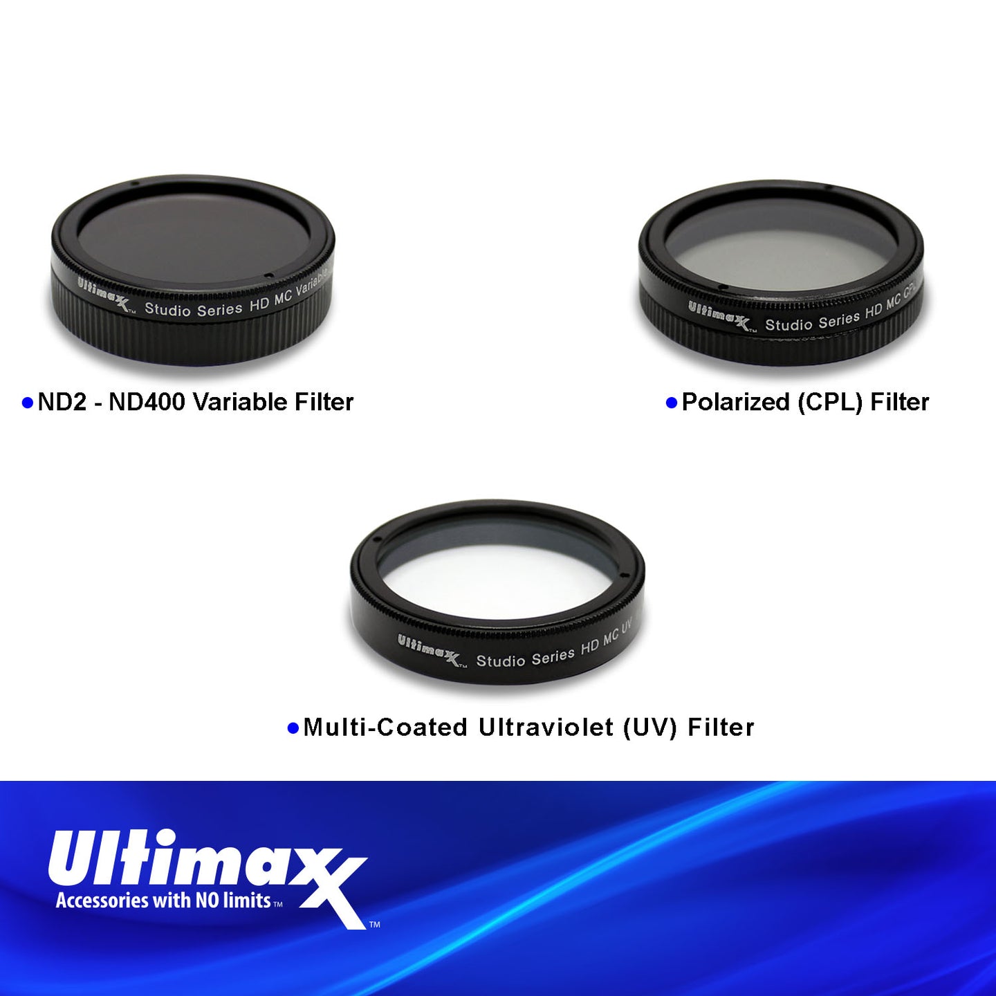 ULTIMAXX DJI INSPIRE 2 X4S FILTER KIT-UV, CPL,V-ND, CLOTH, CASE