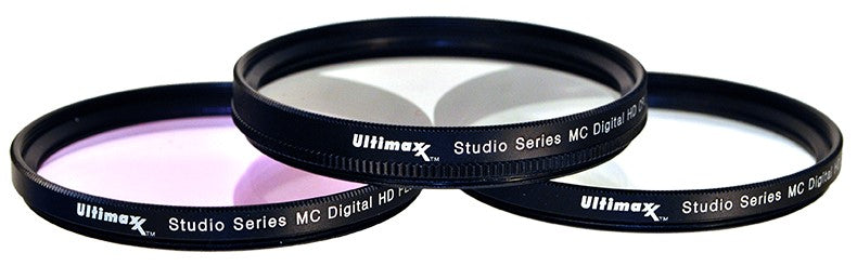 ULTIMAXX 3 Piece Multi Coated HD Filter Kit 55mm (UV, CPL, FLD)