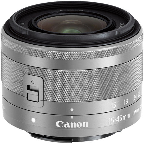 Canon EF-M 15-45mm f/3.5-6.3 IS STM Zoom Lens (Silver) White Box