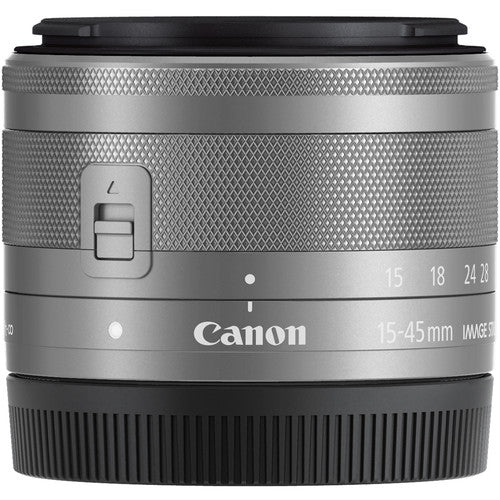 Canon EF-M 15-45mm f/3.5-6.3 IS STM Zoom Lens (Silver) White Box