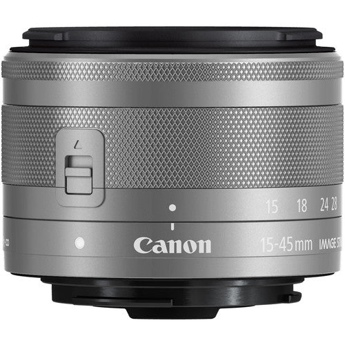 Canon EF-M 15-45mm f/3.5-6.3 IS STM Zoom Lens (Silver) White Box