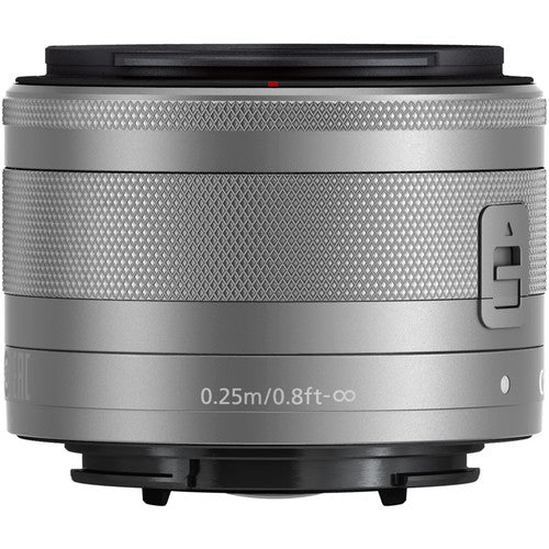 Canon EF-M 15-45mm f/3.5-6.3 IS STM Zoom Lens (Silver) White Box