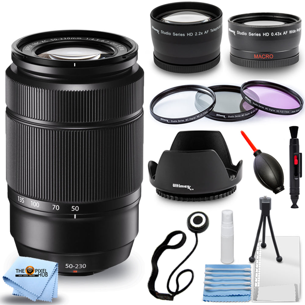 Fujifilm XC 50-230mm f/4.5-6.7 OIS II Lens (Black) Bundle 2