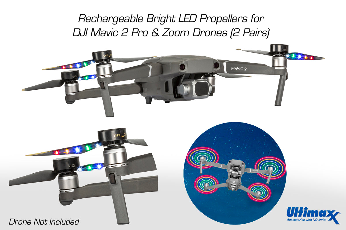 ULTIMAXX Mavic 2 Props with LED (4 Props / 2 Pairs)
