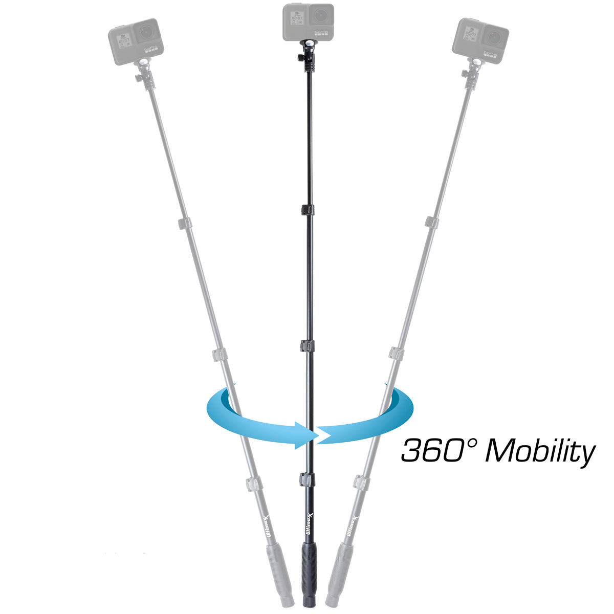 Ultimaxx 48 Monopod / Selfie Stick with Adapter for GoPro / Go-Pro / Action Camera