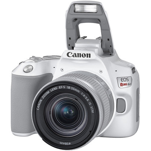 Canon EOS Rebel SL3 DSLR Camera w/ EF-S 18-55mm f/4-5.6 IS STM Lens (White)