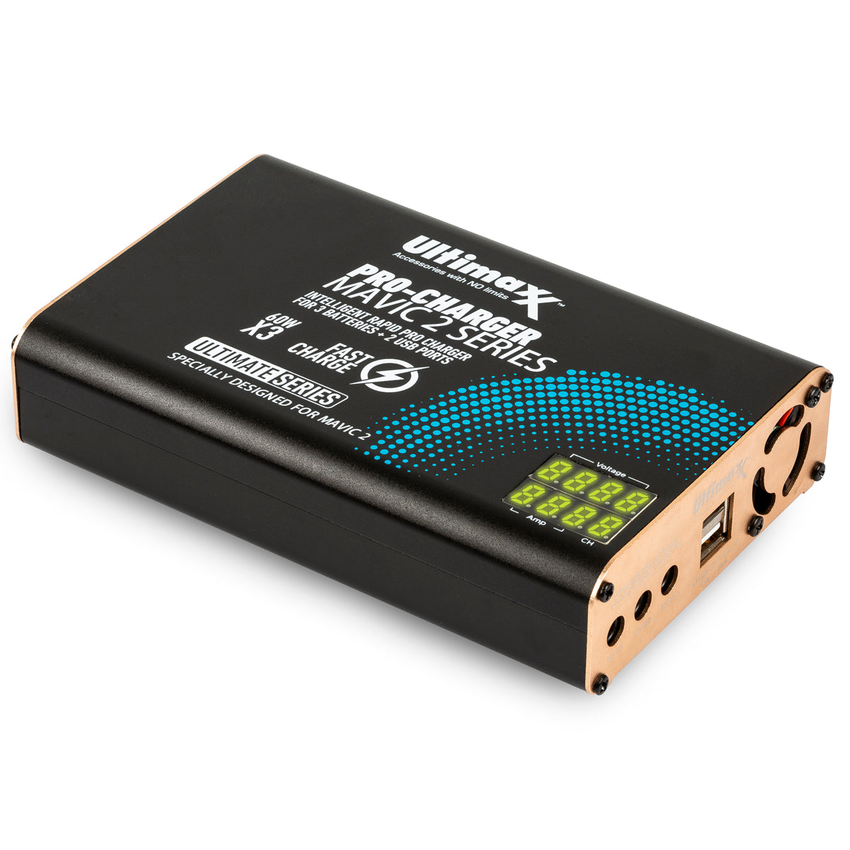 ULTIMAXX Mavic 2 Intelligent Rapid Pro Charger-3 Batteries + 2 USB Ports