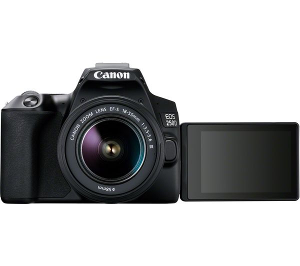 Canon EOS 250D + EF-S 18-55mm f/4-5.6 IS STM Lens (Black)