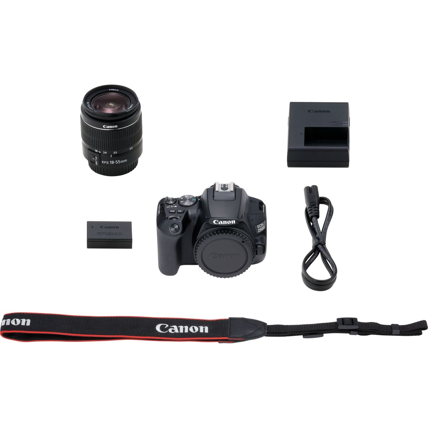 Canon EOS 250D Black + EF-S 18-55mm f/3.5-5.6 III Lens