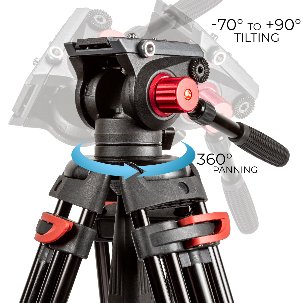 ULTIMAXX 72 Professional Deluxe Video Tripod