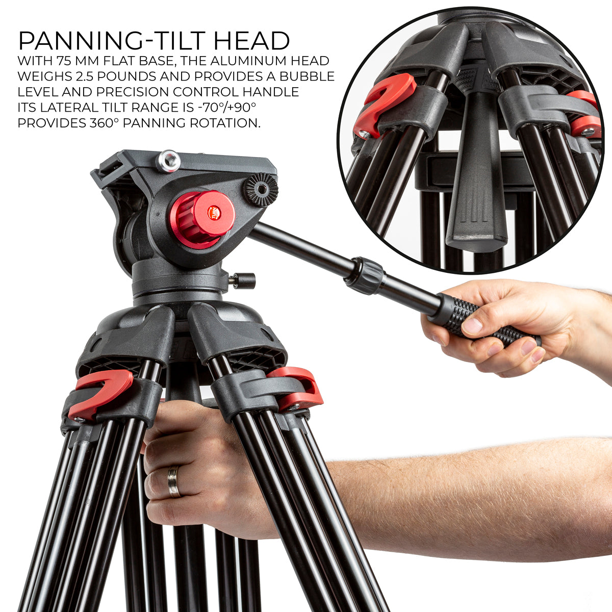 ULTIMAXX 72 Professional Deluxe Video Tripod