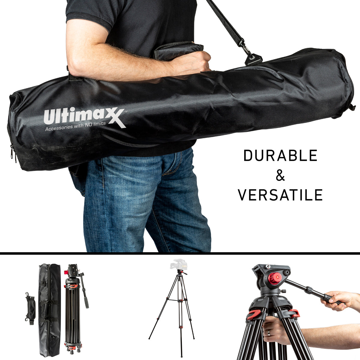 ULTIMAXX 72 Professional Deluxe Video Tripod