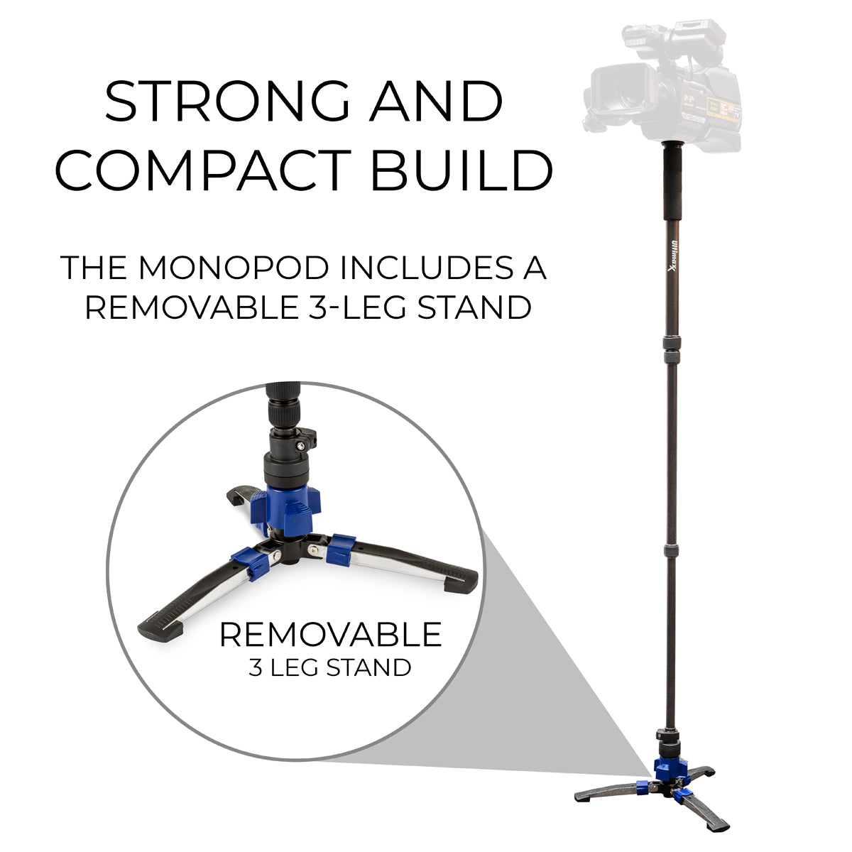 ULTIMAXX 62 Deluxe Heavy Duty Monopod w/ Step ON/OFF Base Stand