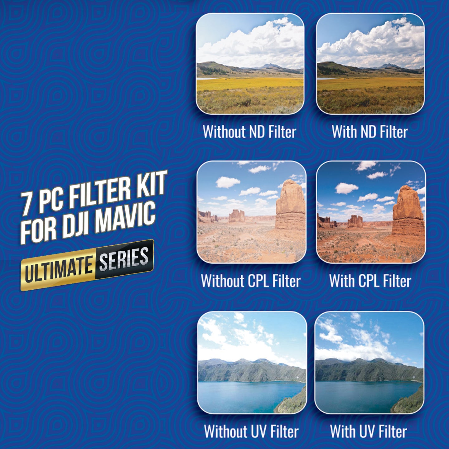 ULTIMAXX 7 PC FILTER KIT FOR DJI MAVIC PRO