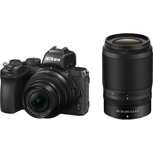 Nikon Z50 Mirrorless Digital Camera with NIKKOR Z DX 16-50mm f/3.5-6.3 VR and NIKKOR Z DX 50-250mm f/4.5-6.3 VR Lenses