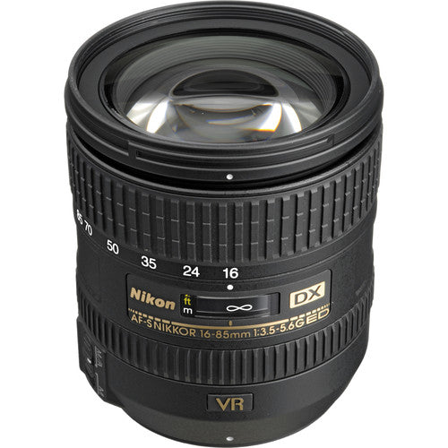 Nikon 16-85mm f/3.5-5.6G ED VR AF-S DX Nikkor Lens - White Box
