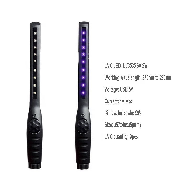 Ultimaxx Rechargeable Handheld UV Wand w/ 9 UV Bulbs